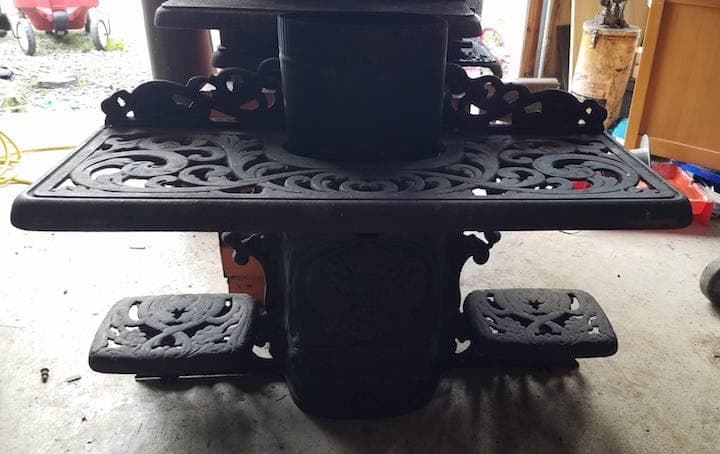 Miniature Crescent Cast Iron Stove Replica