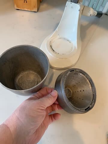 an aluminum tray we've reused and cleaned in the dishwasher many