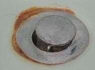 Sink Drain With Rust Stains