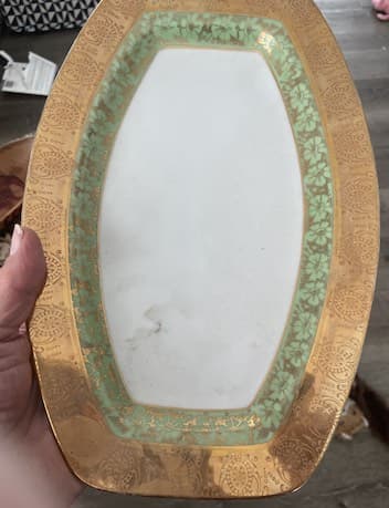 bavarian china with gold edging
