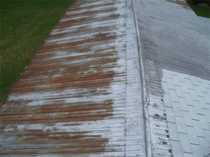 Fibered silver coat for metal roof?